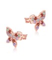 Colorful Butterfly Shaped Silver Stud Earring STS-5668